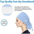 thumbnail image 4 of Ruimatai Unisex Bouffant Scrub Hat With Buttons & Sweatband Soft Cotton Printed Surgical Cap for Doctors Nurses Salon Adjustable Comfortable, 4 of 6
