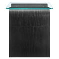 thumbnail image 5 of Coffee Sofa Side End Table, Square, Black, Glass, Wood, Living Room Lounge Cafe Lobby Hospitality Restaurant, Modern Contemporary, HB37201, 5 of 9