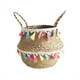 thumbnail image 1 of Cesta de mimbre plegable tejida a mano | Cesto para la ropa sucia de ratán de algas marinas naturales | Organizador multiusos para cocina, dormitorio, guardería, baño, picnic, supermercado, playa, 1 of 1