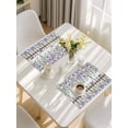 thumbnail image 5 of Spring Purple Flowers Placemats Set of 8, Farmhouse Leaves Fences Gray Wood Placemats for Dining Table, Place Mats for Kitchen Tabletop, Waterproof Wipeable Dining Table Mats Set, 5 of 9
