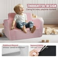 thumbnail image 4 of VEVOR Kids Couch, 2-in-1 Toddler Chairs Comfy, Toddler Couch Sofa Bed Fold Out, Convertible Sofa to Lounger, Kids Chair Seat Playroom Furniture for Kids Girls  Boys, Pink, 4 of 10