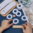 thumbnail image 3 of 60 Pcs Mini Diffuser Refill Pads 2x0.08inch White Hollow Circle Essential Oil Wool Refill Pad Replacement Pads for Humidifiers Air Purifiers and Essential Oil Diffusers, 3 of 5