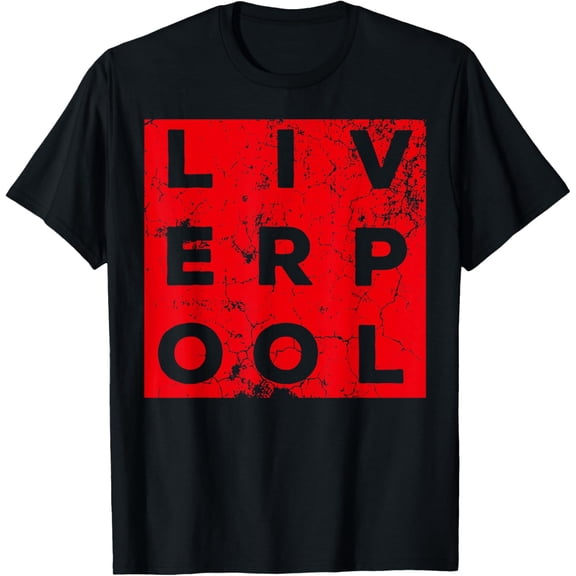t-shirt Cool Retro Grunge Vintage look Liverpool shirt gift T-Shirt mens，black，women，funny，journey，Crew Neck, Short Sleeve,printing
