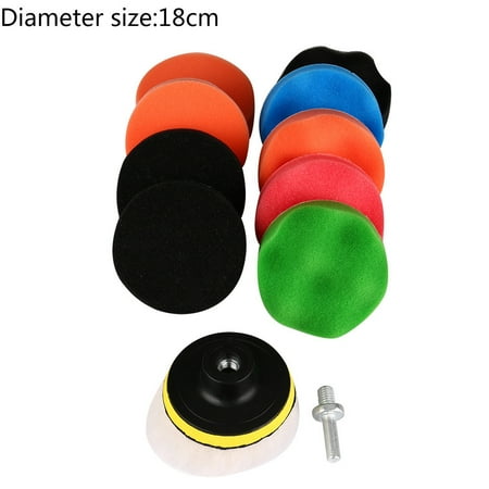 - 11Pcs 3/4/5/6/7 Buffing Sponge Polishing Pad Kit Set For Car Polisher Buffer