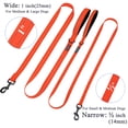 thumbnail image 2 of VIVAGLORY Dog Leash with Padded Handle, Reflective Nylon Lead, Medium & Large, Orange, 5 ft, 2 of 7