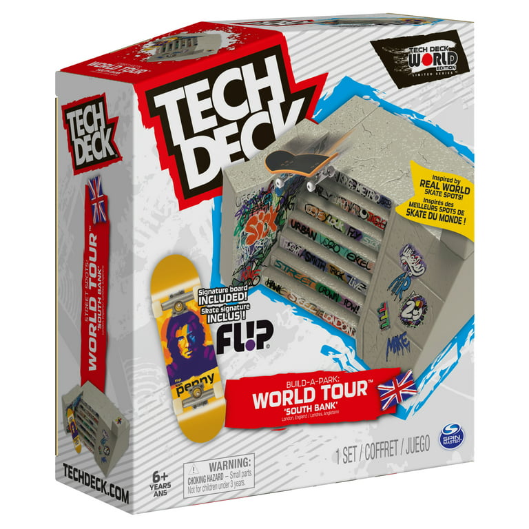 Tech Deck, Build-A-Park World Tour, South Bank, Ramp Set with Signature  Fingerboard 