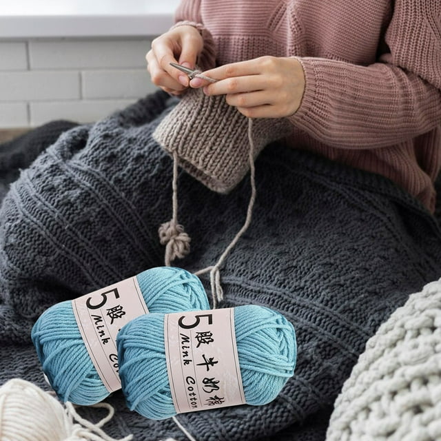 5 Strands Milk Cotton Doll Crochet Diy Knitting Thread Baby Sweater Wool Ball
