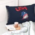 thumbnail image 4 of Fotbe Gnome 4th of July Funda de Almohada Decorativa Estilo Occidental, Lujo en Algodón, Fundas para Almohadas King, Cojín Estampado para Decoración del Hogar-16"x24", 4 of 6