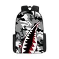 thumbnail image 1 of Camouflage Color Matching Shark Student Schoolbag Digital Printing Large Capacity Cartoon Anime Backpack, 1 of 2