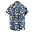 thumbnail image 4 of VSSSJ Mens Hawaiian Shirts Star Graphic Button Down Short Sleeve Shirt Casual Tropical Holiday Beach Summer Shirt Blue L, 4 of 4