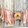 thumbnail image 2 of Giaone Rainbow Theme 1st Birthday High Chair for Banner Boho Kids Birthday Party Highchair for Banner Decoration Princess Photo Shooting Props for Baby Birthday Sign, 2 of 10