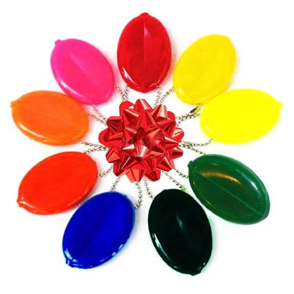 10 Squeeze Purses in Popular Colors | Holds Coins & Small Items for Men & Women | Made in USA