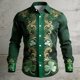 thumbnail image 3 of Camisetas de Navidad de Manga Larga de los Hombres de Moda Casual de Manga Larga Turndown Collar Blusa para Primavera Invierno Al Aire Libre Diario, 3 of 3