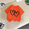 thumbnail image 5 of LUOGENLI Shirts Kid Girls Cute Graphic Round Neck Short Sleeve Tee Summer Casual Shirt Tops for Girls 7-8 Trendy Crop Tops for Girls 14-16 Orange 3-4 Years, 5 of 5