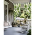 thumbnail image 4 of nqOlkjepod Outdoor Curtains for Patio Waterproof, Botanical Leaves Outdoor Privacy Panels Grommet, Spring Retro Watercolor Pastoral Blackout Outside Curtains for Porch/Cabana 54"x84", 1 Panel, 4 of 8