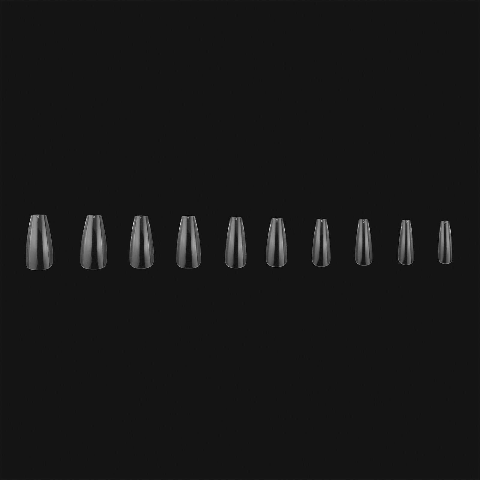 Foxy Gel Tips - Natural Medium Coffin Gel Filled Tips