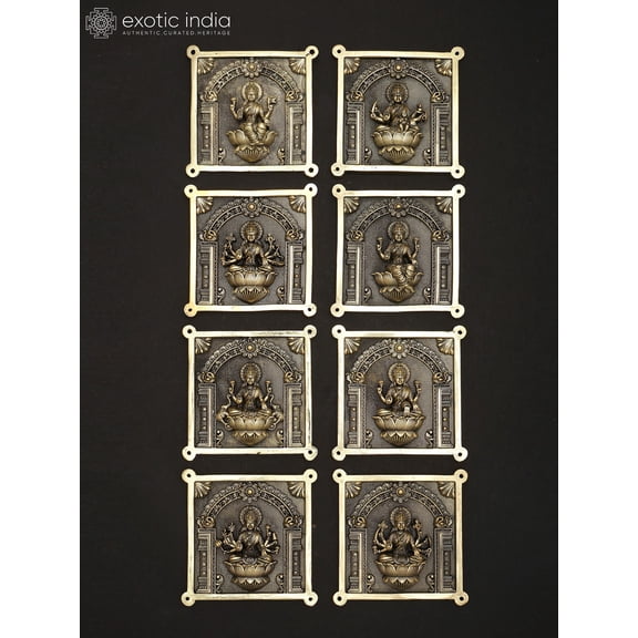 4" Small Superfine Ashta Lakshmi Wall Hanging | Brass Statues