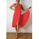 thumbnail image 3 of Vestido playero midi de una pieza para mujer, ropa de calle Y2k, vestido largo sin mangas con vendaje en blanco y negro para mujer 2023, 3 of 5