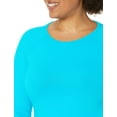 thumbnail image 5 of Hanes Women`s Stretch Cotton Raglan Sleeve Tee, XL, Flying Turquoise, 5 of 5