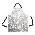 thumbnail image 1 of Delantal de Mosaico de Lentejuelas brillantes ABPHQTO Gris plateado con bolsillos 70x80 cm, 1 of 1