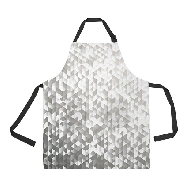Delantal de Mosaico de Lentejuelas brillantes ABPHQTO Gris plateado con bolsillos 70x80 cm