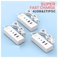 thumbnail image 3 of USB Charger Station Multi Ports Extender USB Type C Fast Charging Extension Wall Adapter ,Powerful Charging, 3 of 6