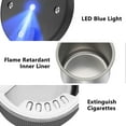 thumbnail image 6 of Portable LED Car Ashtray with Lid, Detachable Stainless Steel Ashtray for Car, Office, and Home Use, Smokeless Auto Ashtray with Blue LED Light and Cover for Easy Cleaning and Odor Containment, 6 of 6