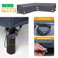 thumbnail image 4 of F&J Outdoors Premium Luxury Waterproof Outdoor Patio L-Shaped Cover - (57"Left+87"Right)W x 33.5"D x 31"H, 4 of 8
