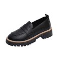 thumbnail image 3 of Willtoo Womens Platform Loafers Round Toe Slip On Casual Dress Shoes Fashion Chunky Lug Sole Walking Shoes for Daily Wear, 3 of 6