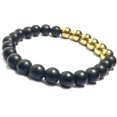 thumbnail image 3 of Rastogi Handicrafts Bracelet for Women, Men Elastic Natural Stone Yoga Beads Bracelets Bangle 8 mm (Haematite (gunmatel) (N)), 3 of 5