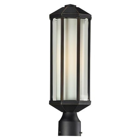 Z-Lite 526PH Cylex 1 Light Outdoor Post Light with Matte Opal Shade