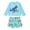 Blue, variant on Boys Two Piece Swimsuit Long Sleeve Cartoon Cute Student Swimsuit For Kids,Toddler Baby Size 2-3T,Blue
