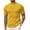 Yellow, variant on Men's Mock Turtleneck Sweater Short Sleeve Casual Basic Tops Ribbed Knit Pullover Solid Tee
