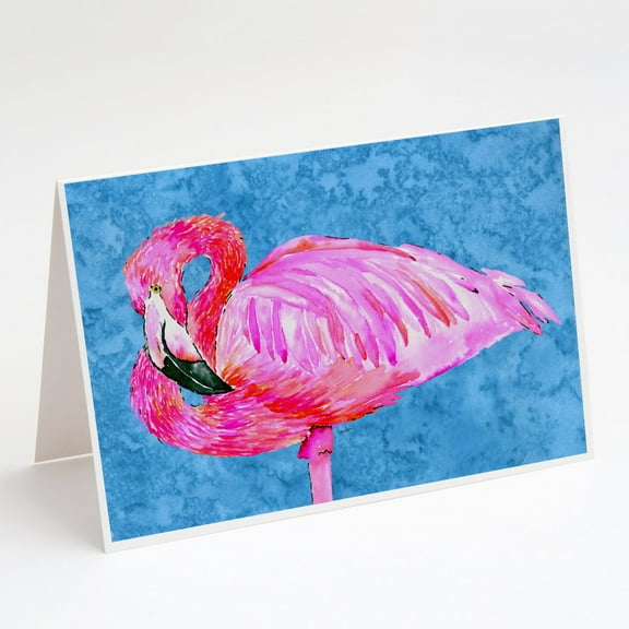 Flamingo Greeting Cards and Envelopes Pack of 8