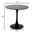 thumbnail image 5 of Modern Round Dining Table in Black, 31.5 Inch MDF and Metal Kitchen Furniture for Small Spaces and Studios, 5 of 11