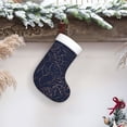 thumbnail image 6 of Bingfone Navy Dark Blue Print Personalized Christmas Stocking - Snowman Design Large 18 inch,Family Holiday Season Decor, 6 of 7