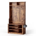 thumbnail image 4 of Asofer Modern Hall Tree with Shoe Storage, Front Entryway Furniture, Mudroom Bench with Coat Rack, Retro, 4 of 12