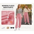 thumbnail image 2 of TEMOFON Women's High Waisted Cuffed Jogger Sweatpants Soft Lounge Pants with Pockets Adjustable Drawstring for Casual Workout Running, 2 of 7