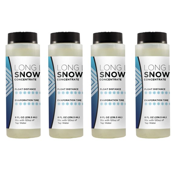 Froggy's Flakes Snow Machine Fluid Long-Lasting Formula Snow Fluid with 75+ Feet Float/Drop Makes 4 Gallons