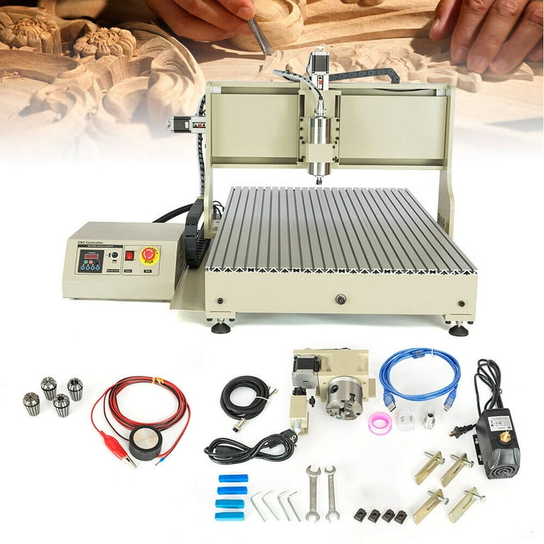 Miumaeov 4 Axis CNC 6090 Router Engraver Wood Carving Milling