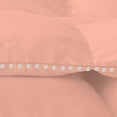 thumbnail image 4 of D.N.G. BEDDINGS Luxurious 5 Piece Pom Pom Box Design Comforter Set, 800 Thread Count, 100% Egyptian Cotton, White Vintage Pom-Pom Fringe (Oversized Super King Size Solid Peach Color), 4 of 4