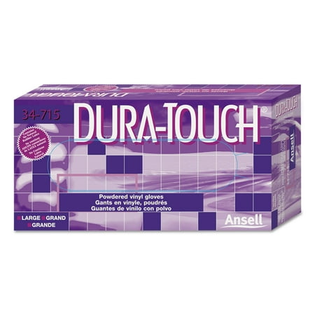 Dura-Touch PVC Powdered Gloves, Clear, Small, 100/Box