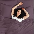 thumbnail image 6 of Empyrean Bedding  18"-24" Extra Deep Pocket Sheets Set - Ultra Soft Luxury Bed Sheet Set Queen - Purple Eggplant, 6 of 9