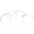thumbnail image 5 of OUNONA Rhinestone Headbands Elegant Hairband Silver 4Pcs, 5 of 7