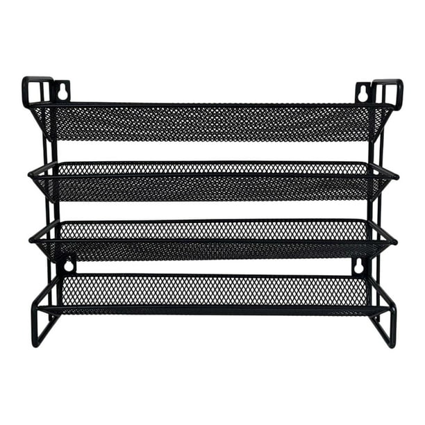 Estante de especias,Gabinete organizador de especias de 4 niveles para montaje en pared,Organizador de condimentos y especias Organizador de botellas de especias,Organizador de condimentos para