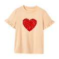thumbnail image 3 of Camiseta para mujer con cuello redondo, camiseta básica para desplazarse en la playa, regalo del día de San Valentín XL, 3 of 8