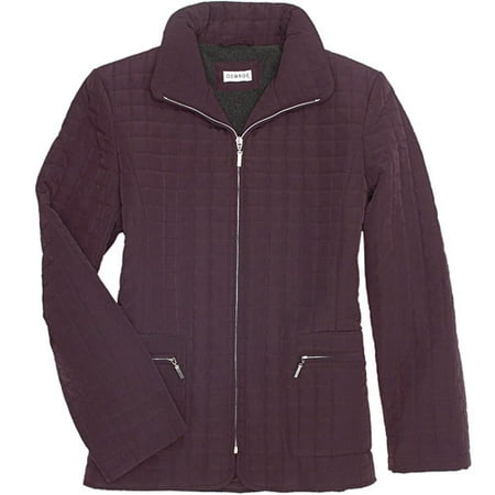 George - Women's Plus Quilted Zip Jacket