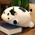 thumbnail image 2 of 35cm Adorable Sleeping Cow Toy Soft Stuffed Animal Doll Cuddly Pillow Friend Birthday for Kids, 2 of 4