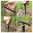thumbnail image 4 of ETHIKA Outdoor Camping Peg Screw Anchor Stakes, Hiking Tent Pins, Windproof Tent Accessories, Heavy Duty Tent Nails for Snow Ground and Mud Ground Black, 4 of 7