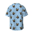thumbnail image 2 of Sigee french Bulldog Face Print Men's Shirts Casual Button Down Short Sleeve Summer Beach Shirt Hawaiian Vacation Shirts Tee Shirt-, 2 of 7